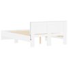 vidaXL Bed Frame with Headboard and LED White 140x200 cm