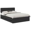 vidaXL Bed Frame with Drawer Black 140 x 200 cm Engineered Wood