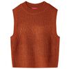 Kids' Sweater Vest Knitted Cognac 128