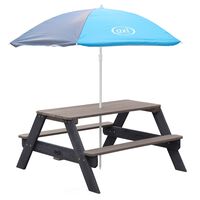 AXI Children Picnic Table Nick with Umbrella Brown and Grey