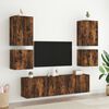 vidaXL TV Wall Cabinets 2 pcs Smoked Oak 40.5x30x40 cm Engineered Wood