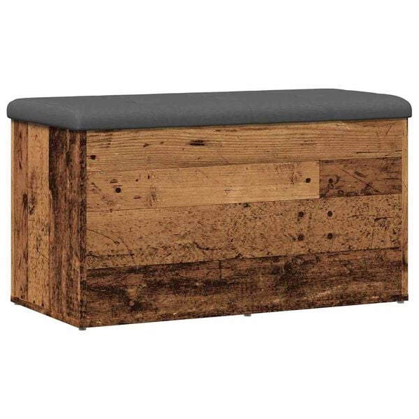 vidaXL Storage Bench Old Wood 82x42x45 cm Engineered Wood