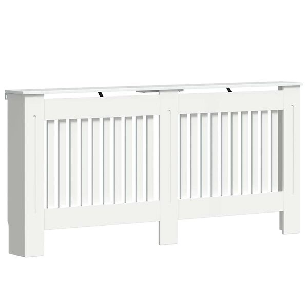 vidaXL Radiator Cover High Gloss White 172 x 19 x 81.5 cm