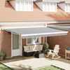 vidaXL Retractable Awning Anthracite and White 4.5x3 m Fabric&Aluminium