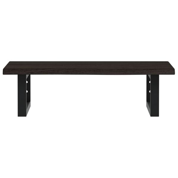 vidaXL Basin Shelf Wall Mounted Steel and Solid Wood Oak