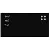 vidaXL Wall-mounted Magnetic Board Black 80x40 cm Tempered Glass