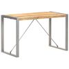 vidaXL Dining Table 120x60x75 cm Solid Rough Mango Wood