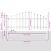 vidaXL Garden Fence Grey 170 x 115 cm Powder-Coated Steel