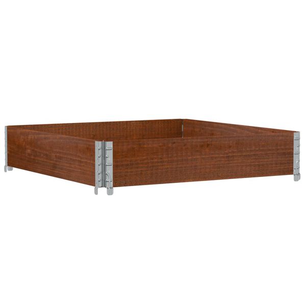 vidaXL Pallet Collar Brown 100x100 cm Solid Wood Pine