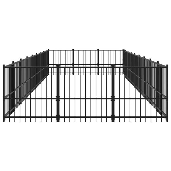 vidaXL Outdoor Dog Kennel Steel 25.4 m&sup2;