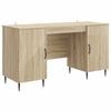 vidaXL Desk Sonoma Oak 142.5 x 50 x 75 cm Engineered Wood