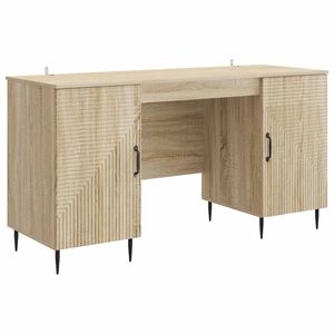vidaXL Desk Sonoma Oak 142.5 x 50 x 75 cm Engineered Wood