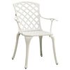 vidaXL 3 Piece Bistro Set Cast Aluminium White