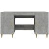 vidaXL Desk Concrete Grey 140x50x75 cm Engineered Wood