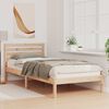 vidaXL Bed Frame with Headboard Brown 80 x 220 cm Solid Pine Wood