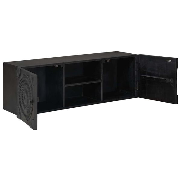 vidaXL TV Cabinet with Shelf with Storage Black 105 x 30 x 35 cm