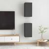 vidaXL TV Cabinets 2 pcs Grey 30.5x30x60 cm Engineered Wood