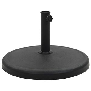 vidaXL Parasol Base Round Polyresin 19 kg Black