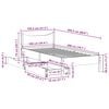vidaXL Bed Frame with Drawers Wax Brown 100x200 cm Solid Wood Pine