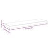 vidaXL Floating Wall Shelf Black 80x23.5x3.8 cm MDF