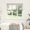 vidaXL Window Blind with Curtains Manual Silver Aluminium