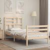 vidaXL Bed Frame without Mattress Single Solid Wood