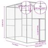 vidaXL Cat Cage 3x1.5x2.5 m Galvanised Steel