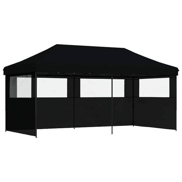 vidaXL Party Tent Folding Black 292 x 580 x 315 cm Oxford Fabric
