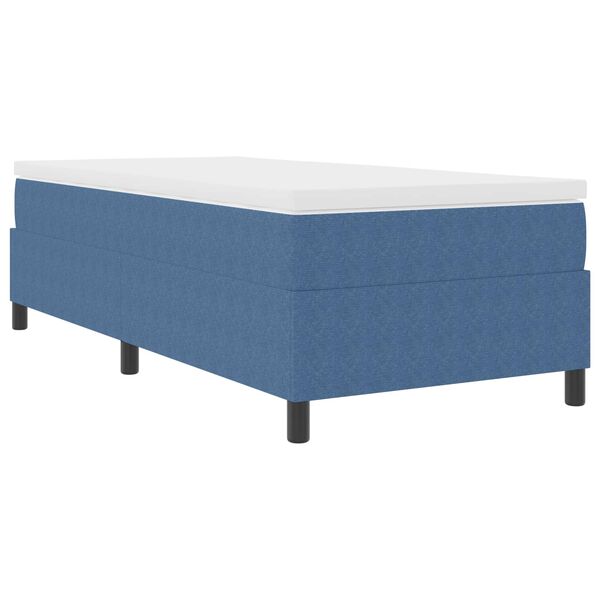 vidaXL Platform Bed Frame Blue 80 x 200 cm Fabric
