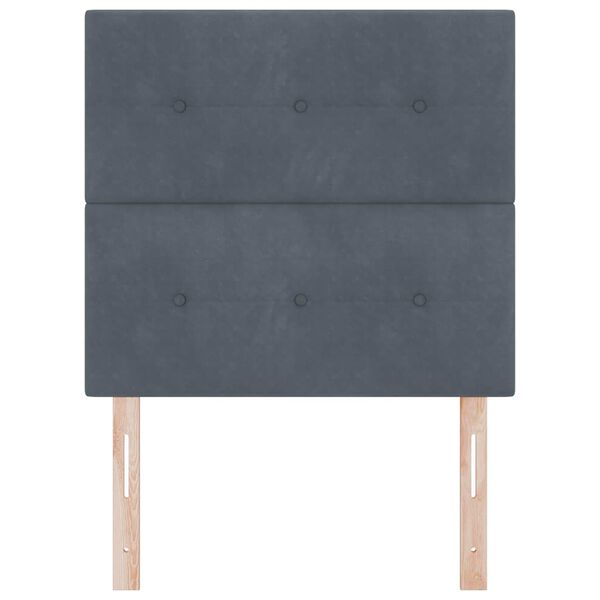vidaXL Headboard with Headboard Dark Grey 80 cm Faux Leather