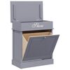 vidaXL Shoe Cabinet Grey 50x28x58 cm Paulownia Wood