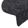 vidaXL Stair Mats Self-adhesive 5 pcs 56x17x3 cm Black Half Round