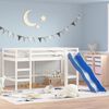 vidaXL Kids' Loft Bed without Mattress with Slide White 90x190 cm Single