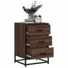 vidaXL Bedside Cabinet Brown Oak 40x34.5x60 cm Engineered Wood and Metal