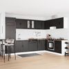 vidaXL Kitchen Cabinet with Door Lucca 2 pcs Black 80 x 46 x 81.5 cm