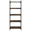 vidaXL Bookcase 5-Tier Smoked Oak 60x30x154 cm Engineered Wood