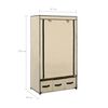 vidaXL Wardrobe Cream 87x49x159 cm Fabric