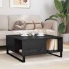 vidaXL Coffee Table Black Oak 80 x 80 x 36.5 cm Engineered Wood