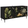 vidaXL TV Cabinet RHENEN 102 x 33 x 51 cm Black Oak Engineered Wood