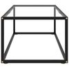 vidaXL Coffee Table Black with Tempered Glass 100x50x35 cm