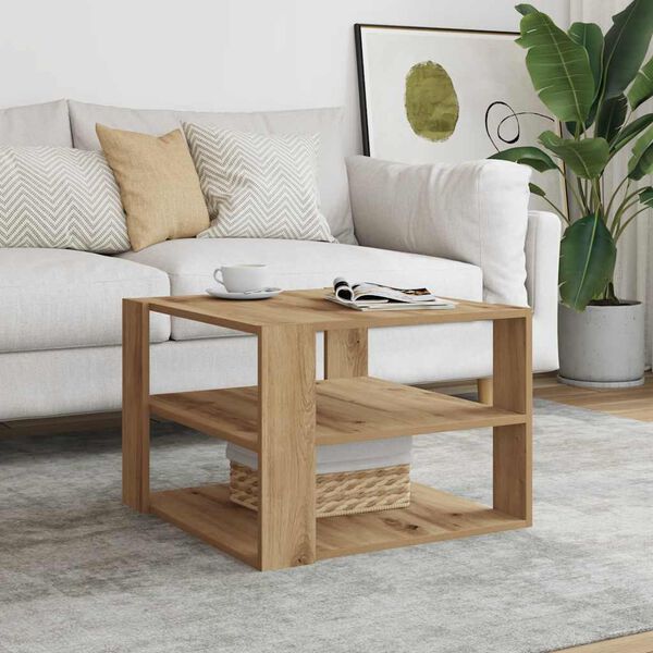 vidaXL Coffee Table Artisan Oak 58x58x40 cm Engineered Wood