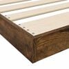 vidaXL Floor Bed Frame Smoked Oak 75 x 190 cm Engineered Wood