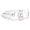 vidaXL Greenhouse with Steel Frame White 60 m&sup2; 12x5x2.3 m