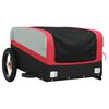 vidaXL Bike Trailer Black and Red 30 kg Iron