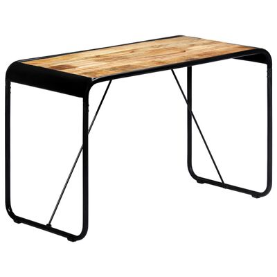 vidaXL Dining Table 118x60x76 cm Solid Rough Mango Wood