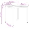 vidaXL Dining Tables 80 x 80 x 75 cm METAL
