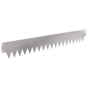 vidaXL Lawn Edging 50 pcs 103 x 15 cm Steel Silver