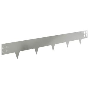 vidaXL Lawn Edging 20 pcs 100 x 15 cm Steel Silver