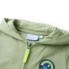 Kids' Hooded Sweatshirt with Zip Light Khaki 140