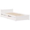 vidaXL Bed Frame without Mattress White 90x190 cm Single Solid Wood Pine